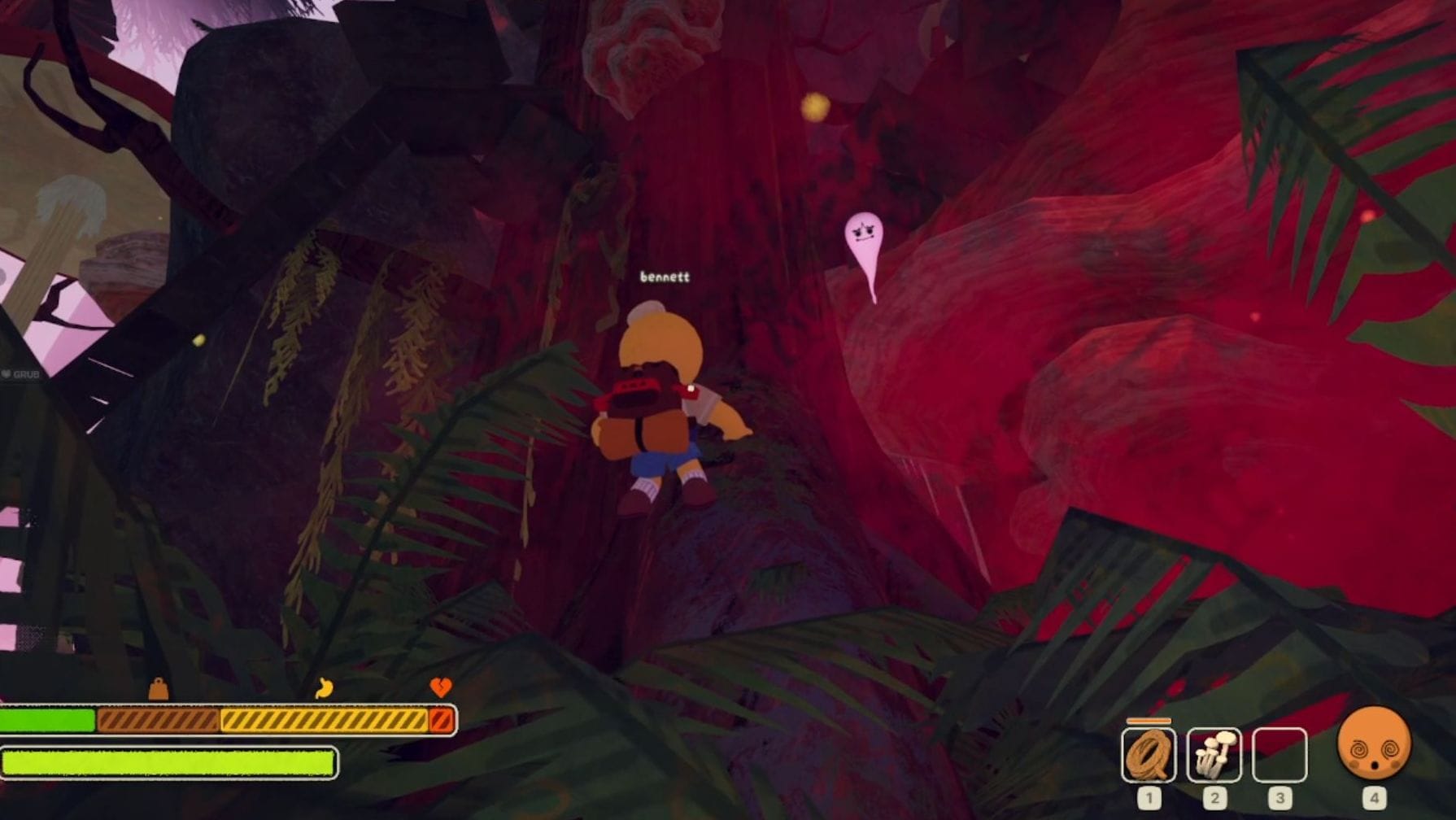 Bennett climbs a tree as Holly's ghost watches on.