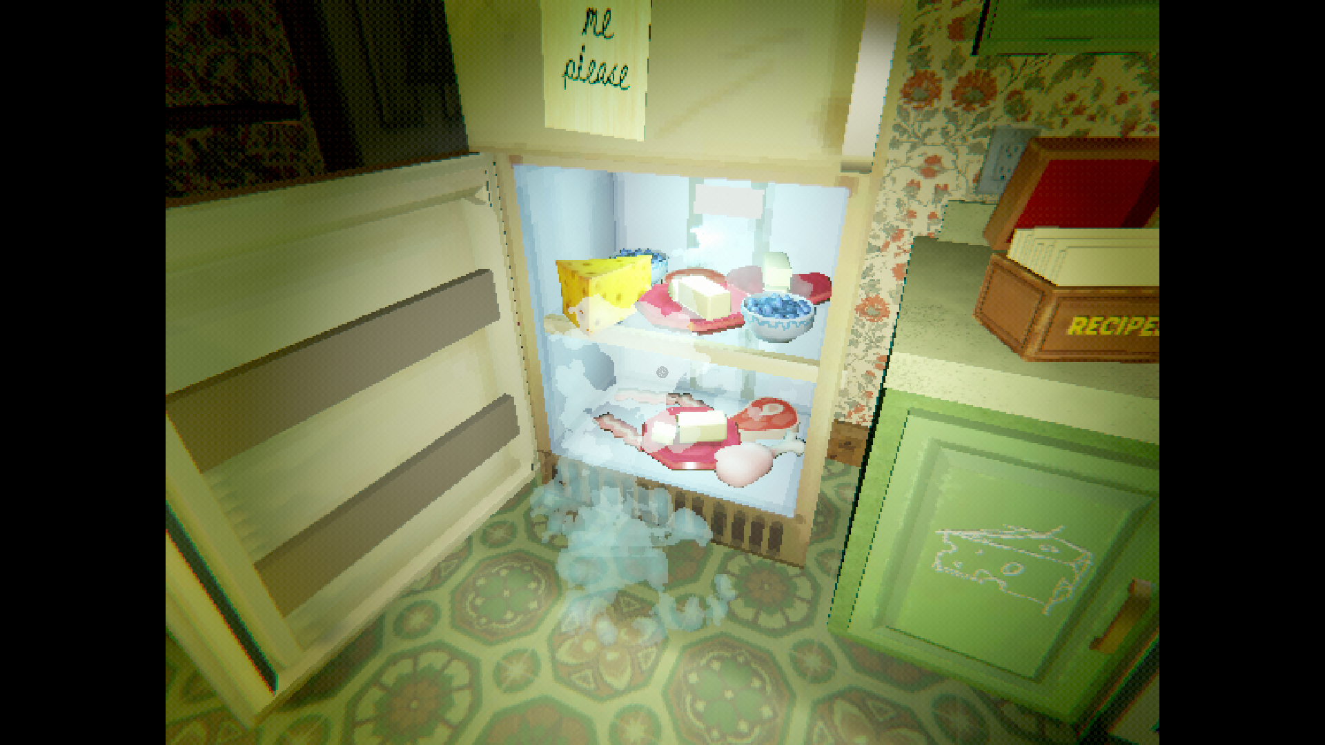 A fridge filled with butter, cheese and other foods.