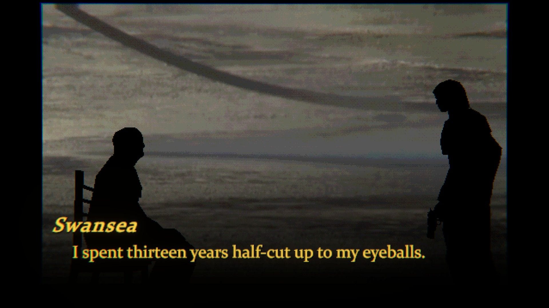 Swansea silhouette shows alongside Jimmy's. He says: "I spent thirteen years half-cut up to my eyeballs."