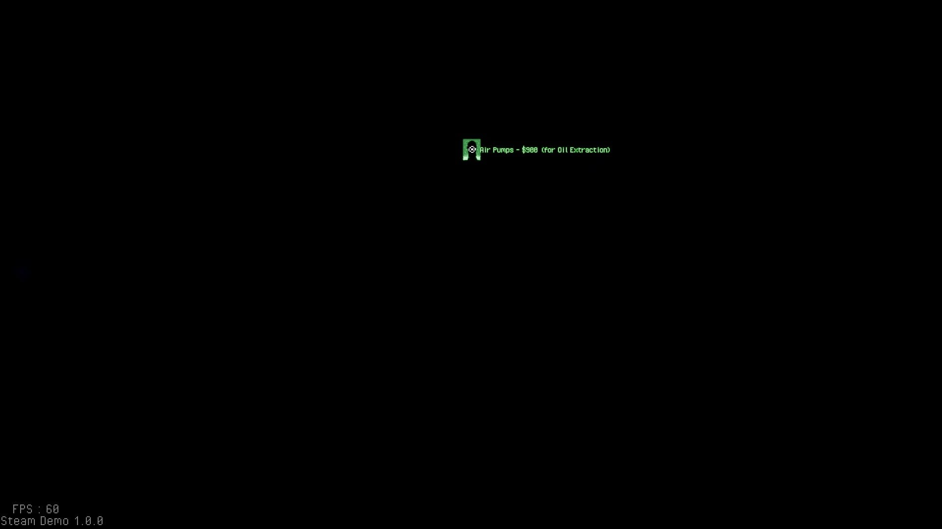 An almost entirely black screenshot, with only HUD elements visible.