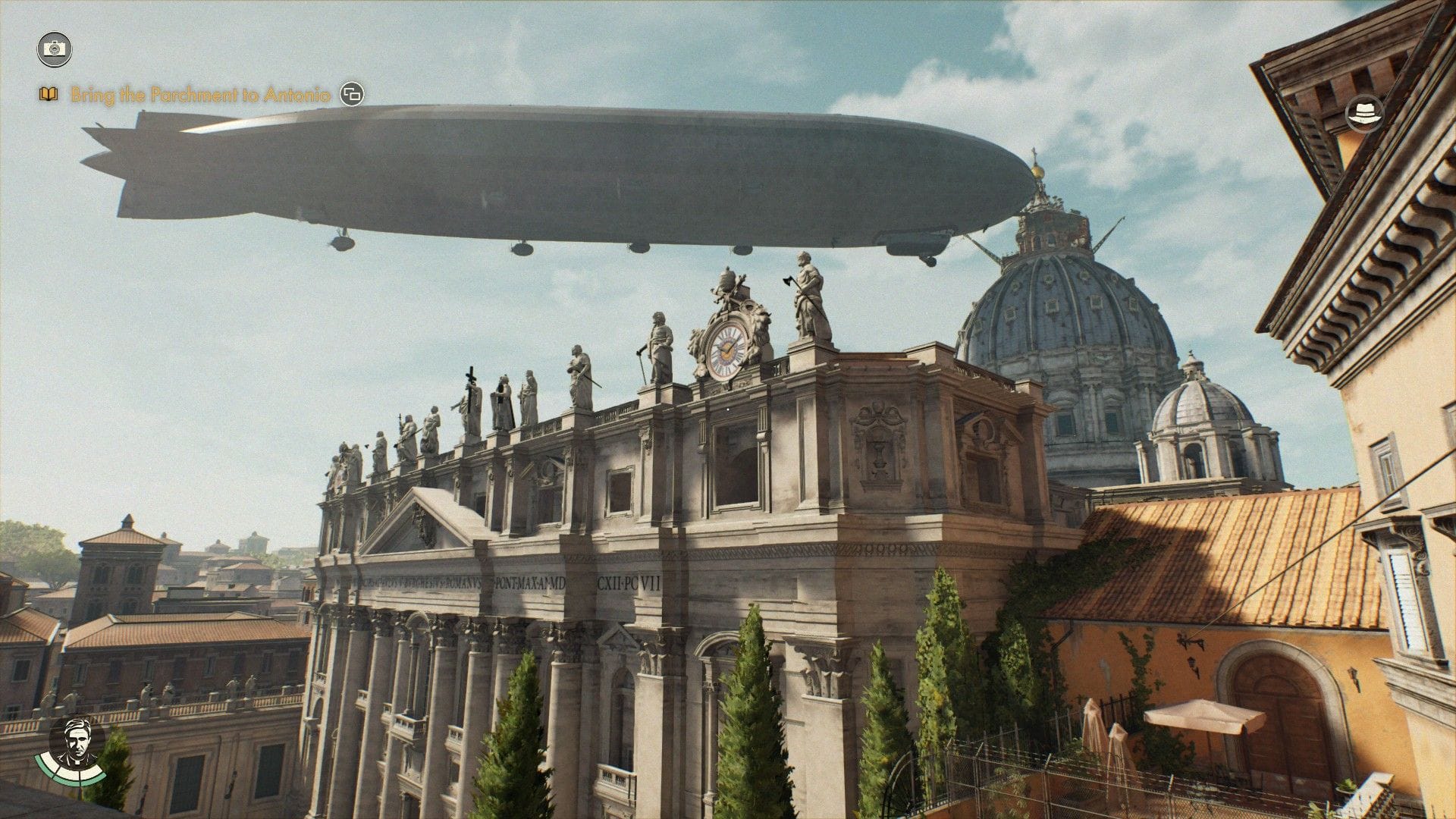 A Nazi airship hangs over the Vatican in Rome.