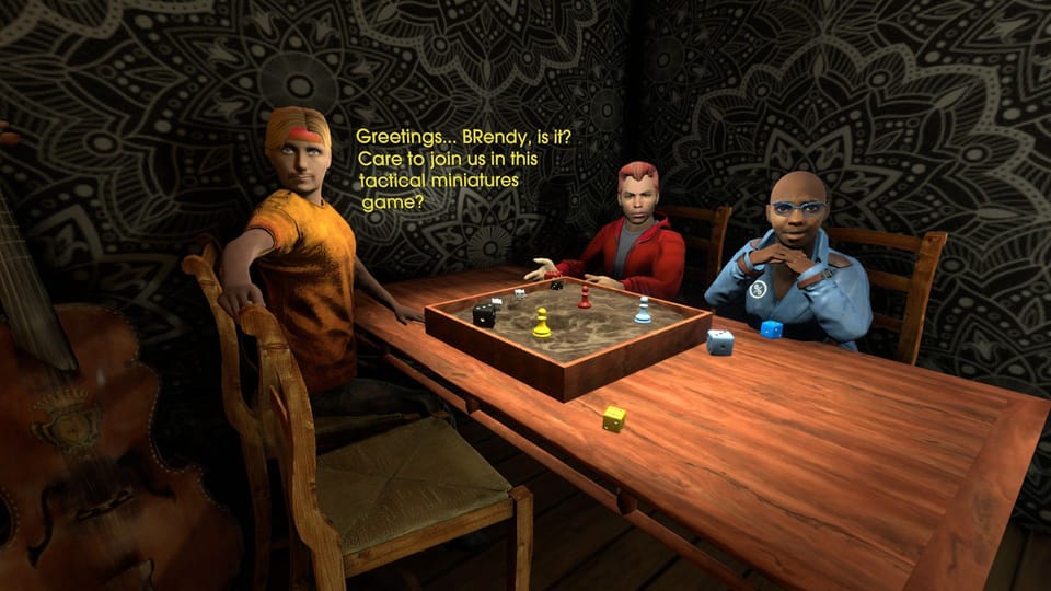 Three kids play board games at a corner table ina basement, in Tales From Off-Peak City Vol 1.